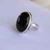 Natural Black Onyx Ring, Handmade Ring, 925 Sterling Silver Ring, Oval Black Onyx Ring, Gift for Her, December Birthstone, Promise Ring