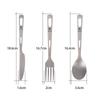Camping Knife Fork Spoon Set Ti Tableware Reusable Outdoor Flatware for Backpacking Camping