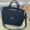 Urban Minimalist Female Student Large Capacity Commuting Horiztal Canvas Single Shoulder Diagal Cross Portable Tote Bag