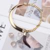 Alloy Necklace Necklace Asymmetrical Half-Curved Half-Chain Trend Accessory