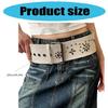 Fashionable Rivet Studded Wide Belt For Women Men Pin Buckles PU Waistband for Street Wear Jeans Pants Waist Accessory