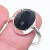 Natural Black Spinel Gemstone 925 Sterling Silver Jewelry Ring Size 7 AR-16231