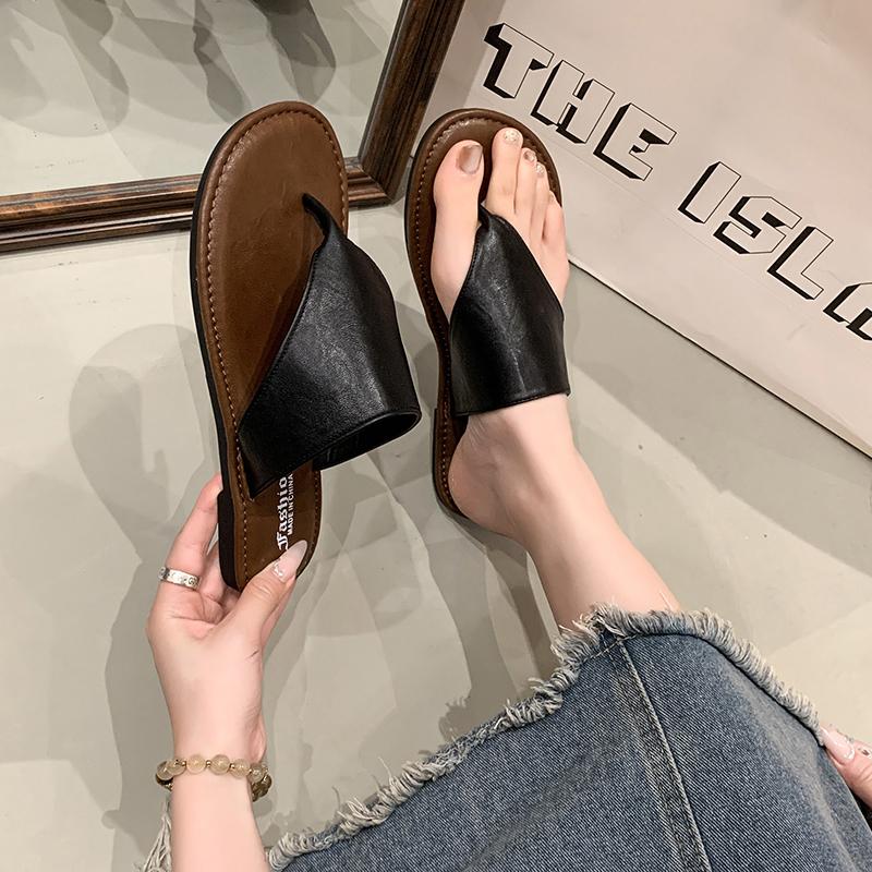 Fashion 2025 Summer New Women's Sandals Open Toe Casual Sandals Flat Heel Soft Bottom Casual for Female