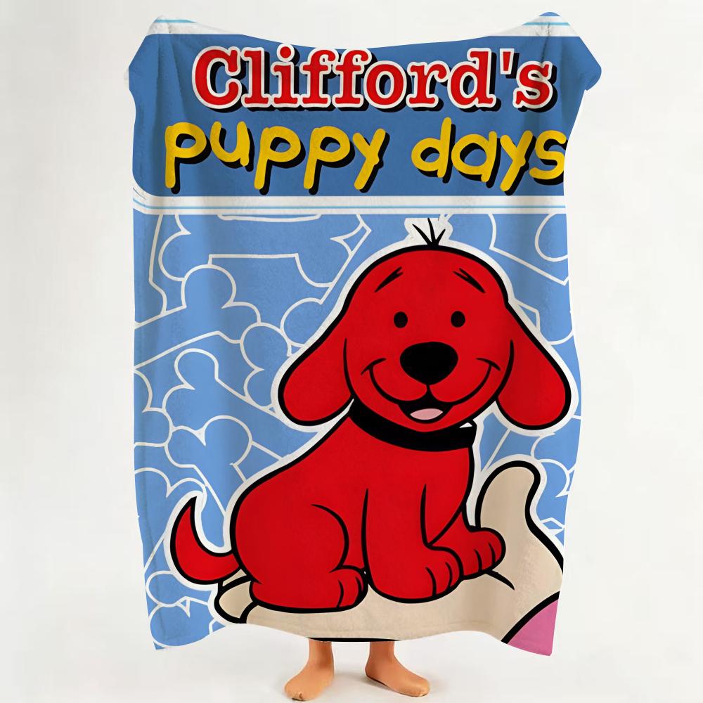 

Cartoon C Clifford The Big Red D Dog Throw Flannel Throw Blanket Suitable for Sofa,Living Room,Bedroom 75x90cm