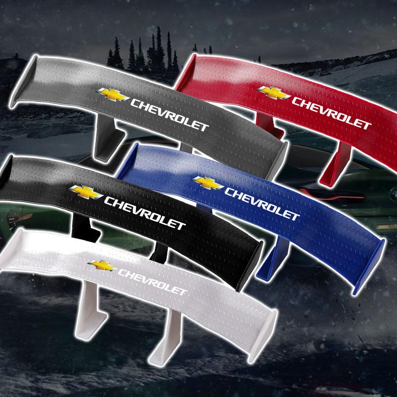 Car Rear Spoiler Mini Spoiler Wing Small Tail Emblem Sticker Decoration for Chevrolet Camaro Trax Blazer Cavalier Onix Aveo Silverado Malibu Captiva
