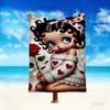 1pc Easy-Care Betty Boop Blanket, Perfect for Couch, Bed, Home, Travel & More, Warm & Durable Printed Blanket