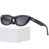 New European and American Fashion Trend Street Shot Cat Eye Sunglasses Fashion Oval Frame Glasses Men's and Women's Frame Sunglasses