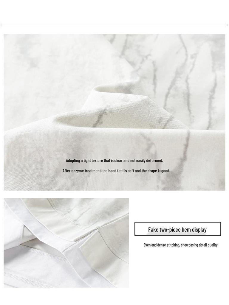 Kunhai Pengyun Men's Trendy Fake Two-Piece Summer T-Shirt with Personality Print