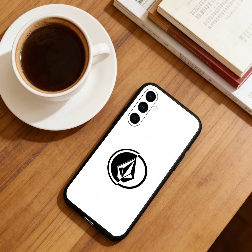 Fashion Sport V-VolCom Phone Case For Samsung Galaxy A73,A72,A71,A70,A53,A52,A51,Soft Silicone Black Cover