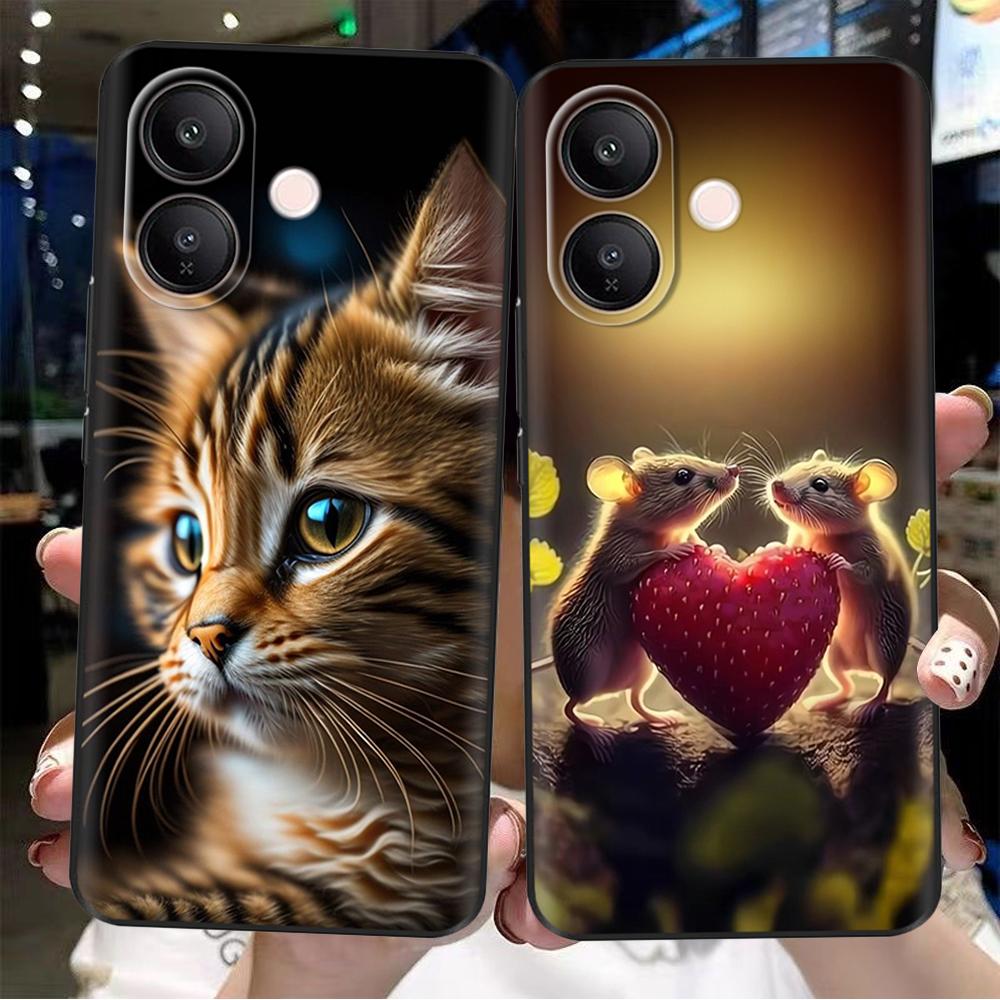 For Vivo V60 Lite Case Case Sweet Love Heart Flower Soft Silicone TPU Cover For Vivo V60 Lite 4G 5G Phone Cases Protective Coque