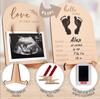 1set Wooden Ultrasonic Photo Frame for Expectant Mothers To Announce Pregnancy or Baby Birth Ornament