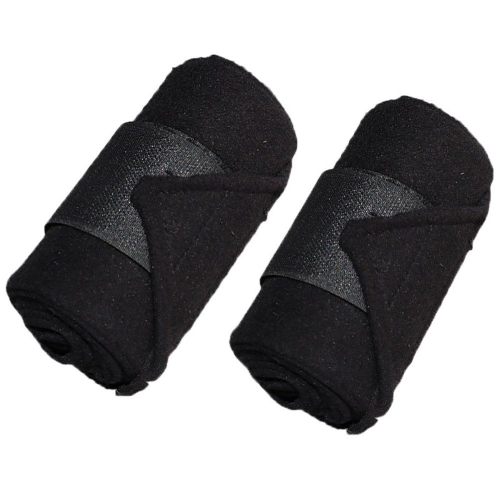 2/4Pcs Set Polar Fleece Horse Leg Bandage Breathable Horse Leg Wraps  Show Jumping 2Pcs Black