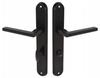 Internal Door Handle, Long WC Plate, Right, Matt Black