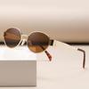 Fashion Oval Sunglasses Women Retro Trend Outdoor Metal Sun Glasses High Quality Classic Men Luxury Brand Eyewear UV400 Goggles