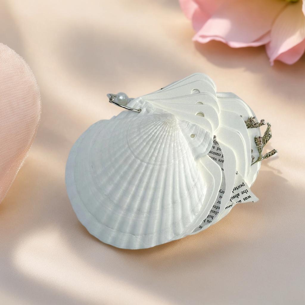 Shell Shape Small Journal with Customizable Loose Leaf Page Refillable Paper Notebook for Artistic Expression Daily Use