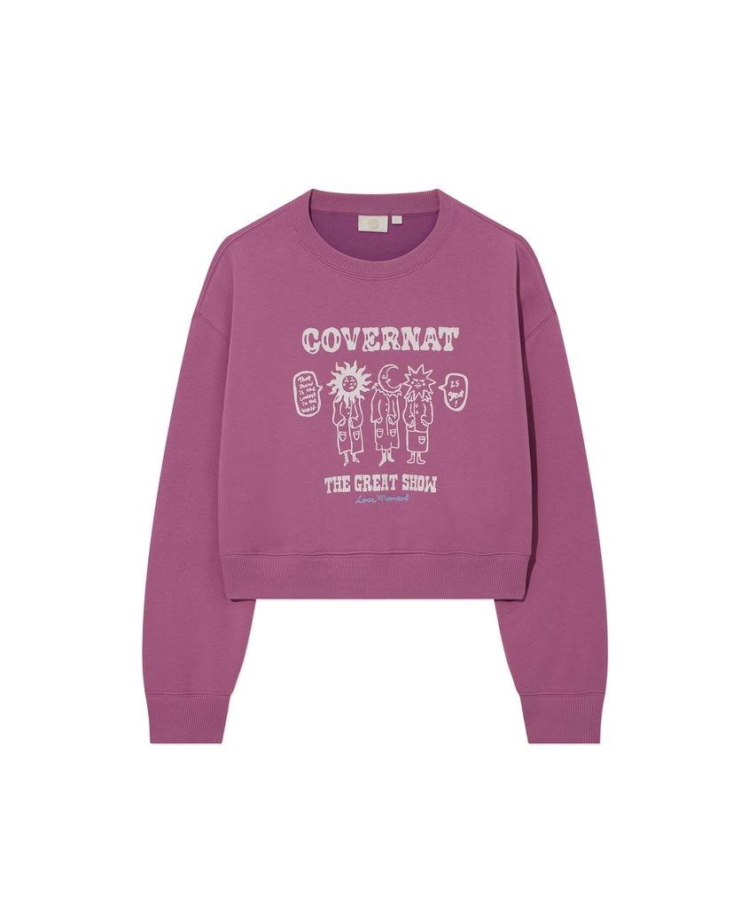 COVERNAT WOMAN Circus Graphic Sweatshirt Magenta