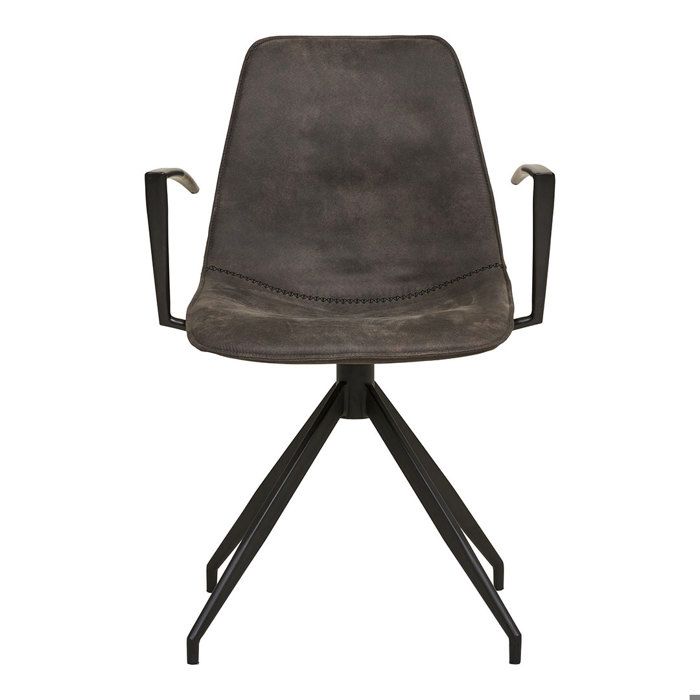 Monaco Dining Chair with Gray Swivel Base.