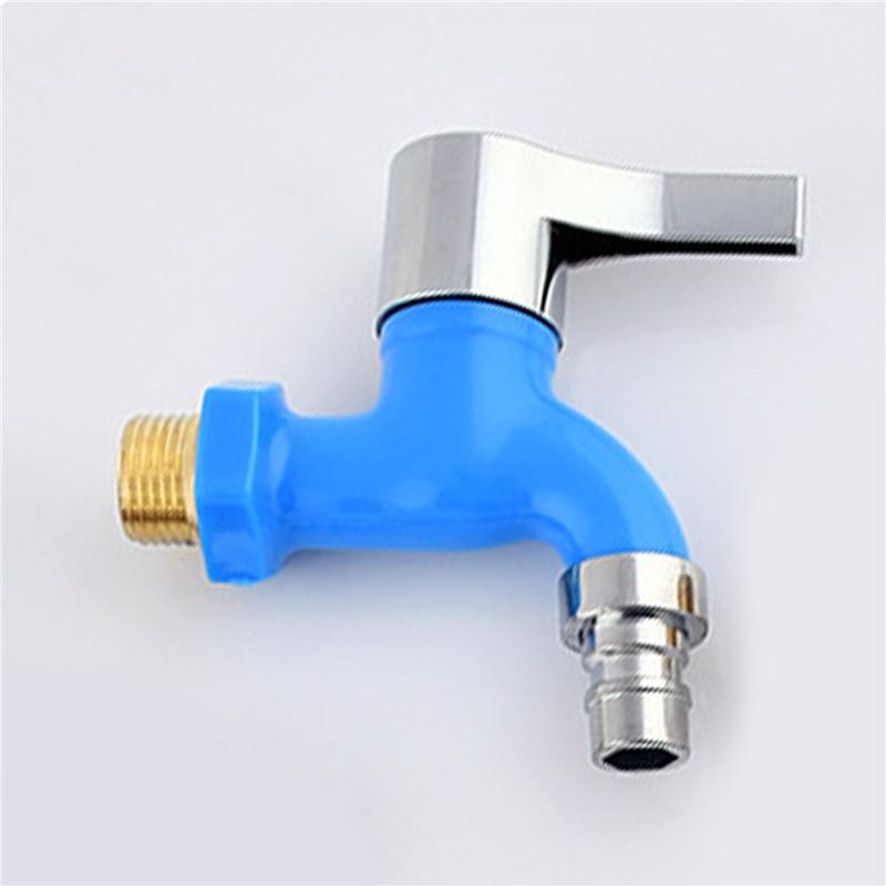 Hage Balkong Vannkran 1/2" Utvendig gjenger Veggmontert Vaskemaskin Kran Plast Vannslange Hurtigkobling