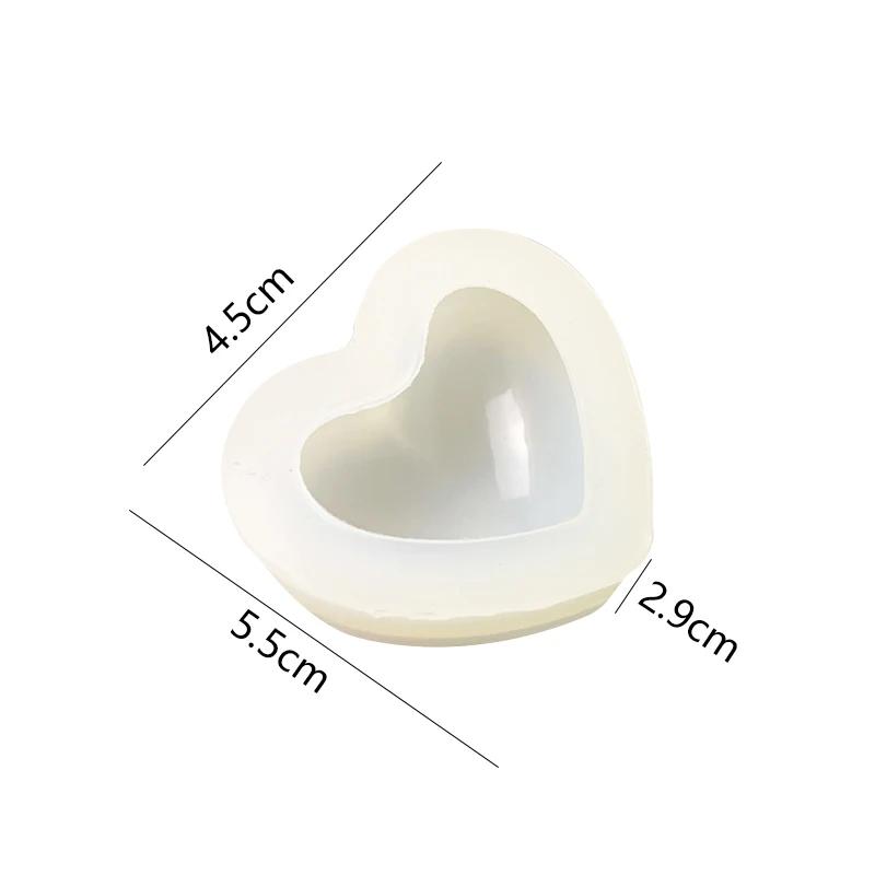 Liebesherz Silikonform 3D Handwerk für Kuchen Dekoration DIY Kerze Harz Seife Gips Herstellungswerkzeuge Heimdekoration