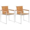 VidaXL 2x Acacia Solid Garden Chairs with Cushions Patio Chairs Patio Chairs Dining Chairs 3061491