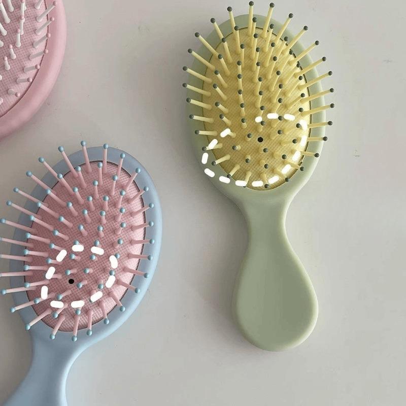 1PC Macaron Air Cushion Comb Female Students Easy To Carry Makeup Massage Comb Cute Cream Glue Small Household Hair Comb
