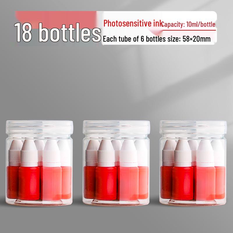 Quick-drying Photosensitive Red & Black Ink Refill for Stamping Pads