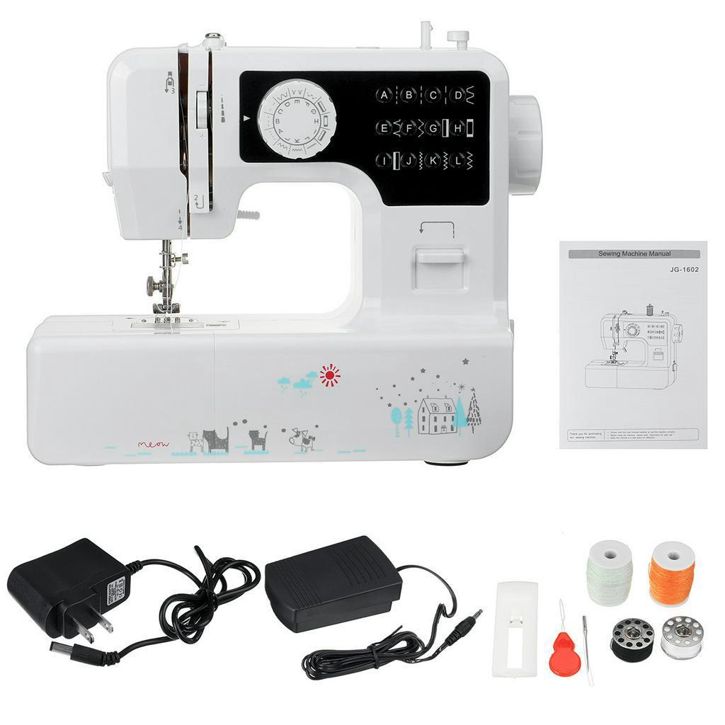 DIY 12 Stitches Household Tailor Clothes Mini Desktop Electric Sewing Machine New 11.61''x5.11''x10.03''