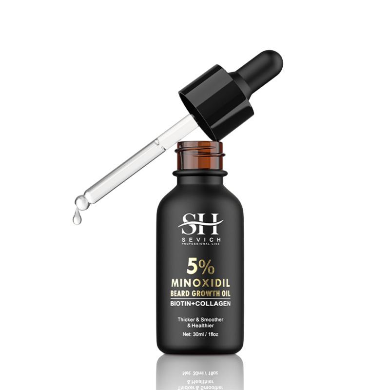 Men 30ml 5% Minoxidil Beard Growth Oil Natural Ingredients Moisturizing Beard Grooming Treatment