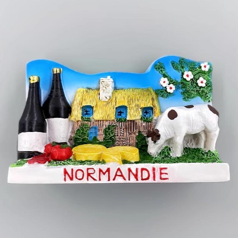 France Refrigerator Stickers Mont-Saint-Michel Souvenirs Normandie Alsace Guadeloupe Provins Tour César Fridge Magnets Gifts