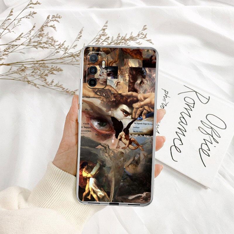 IK31 Fresco Adam Sculpture Angel Case for LG K22 K30 K40 K40S K41 K42 K50 K50S K51 K51S K52 K61 K62 K71 K92 Q60 Q61 V40 V50 V60