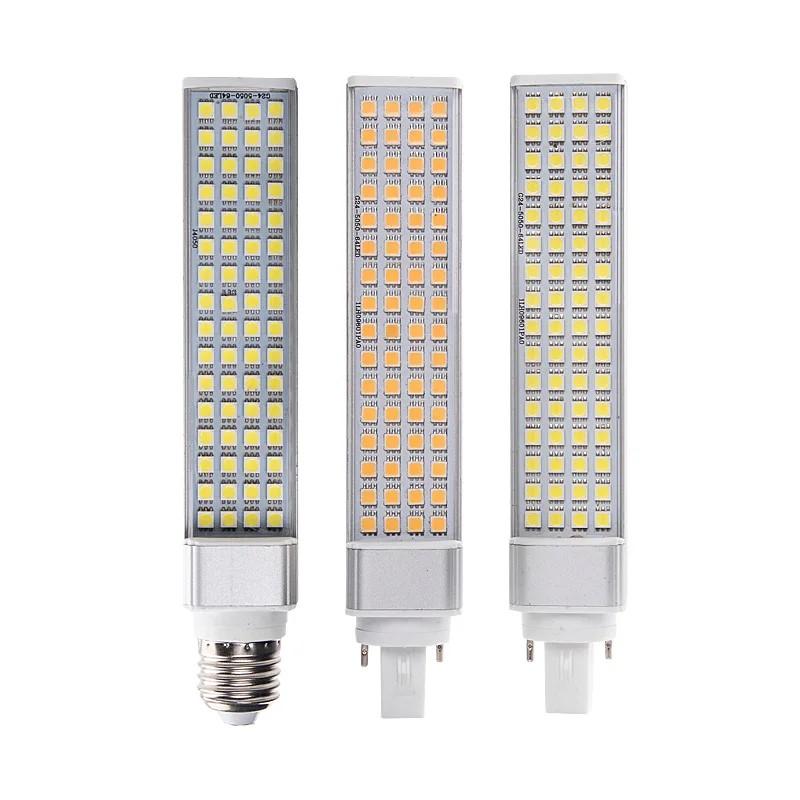 E27 G24 LED Corn Bulb 5W 7W 9W 11W 13W 15w SMD 5050 Spotlight AC85-265V Horizontal Plug Light 3000k 6000k Table