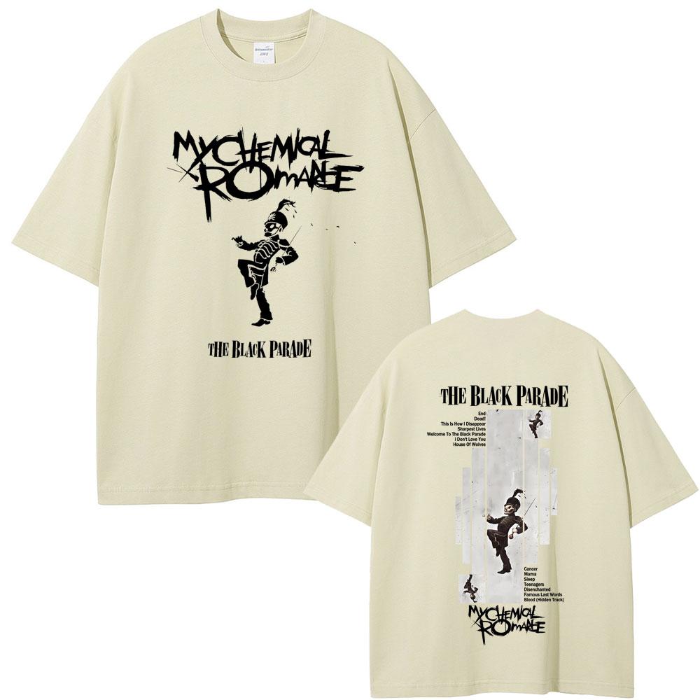 

2026 My Chemical RoUnisexce The Black Parade Album Graphic Oversized T Shirt Unisex Women Punk Emo Rock Tshirts Vintage Short Sleeve 4XL