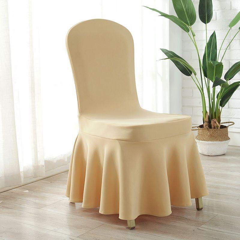 Sun Skirt Elastic Air Layer Chair Cover, Thickened Universal Chair Cover, Hotel Wedding Banquet Chair Cover