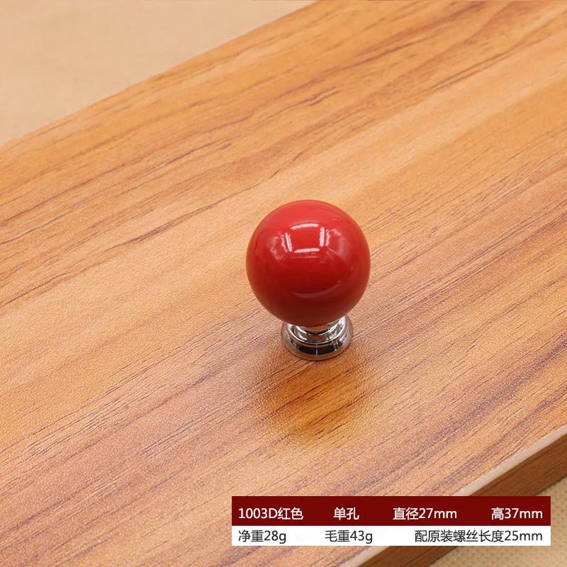 

Zinc Alloy Ceramic Knob Handle Single Hole Furniture Handles Drawer Cabinet Door European Pumpkin Cartoon красный