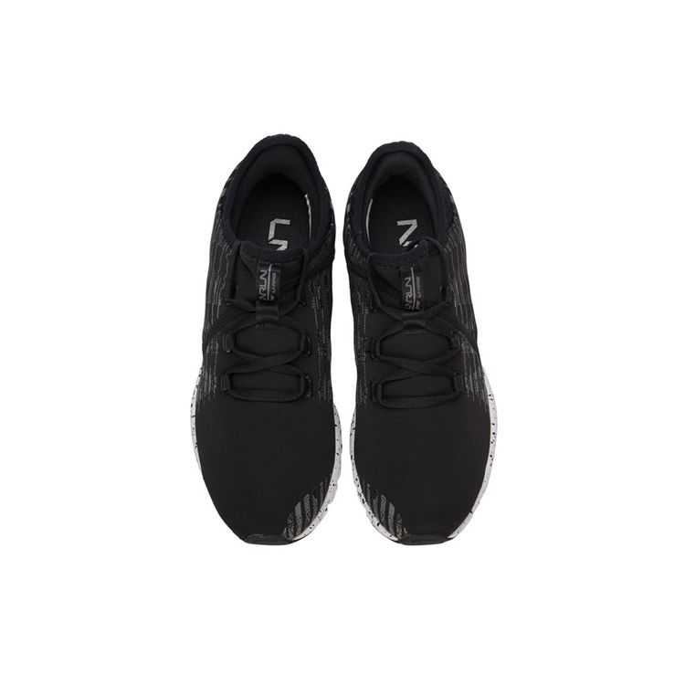 Li Ning Arc Confortables Rebond Absorption des Chocs Respirantes Durables Basse Cheville Chaussures de Course Baskets Femmes Noir Blanc ARHM072-2