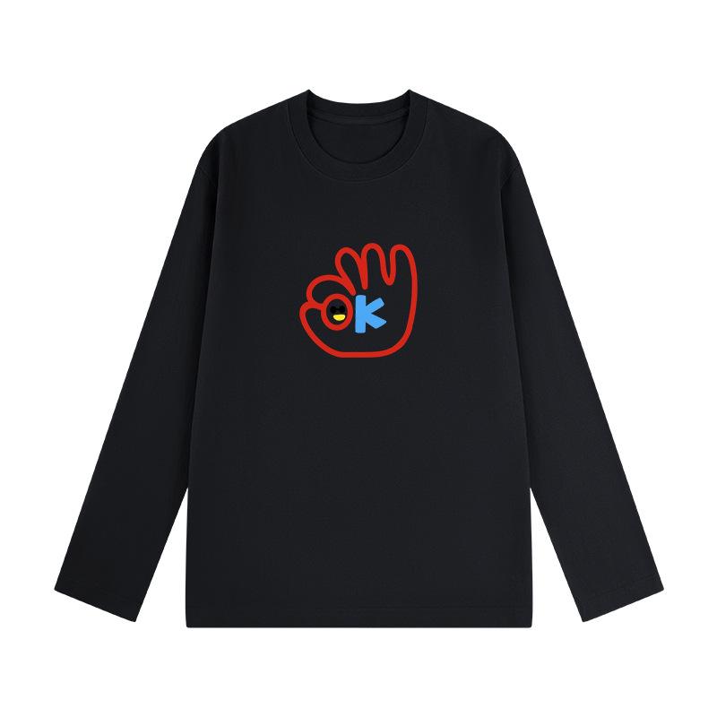 2025 Trendy Women s Loose Round Neck Pure Cotton Long Sleeve T-Shirt for Early Autumn M (100-115 lbs)