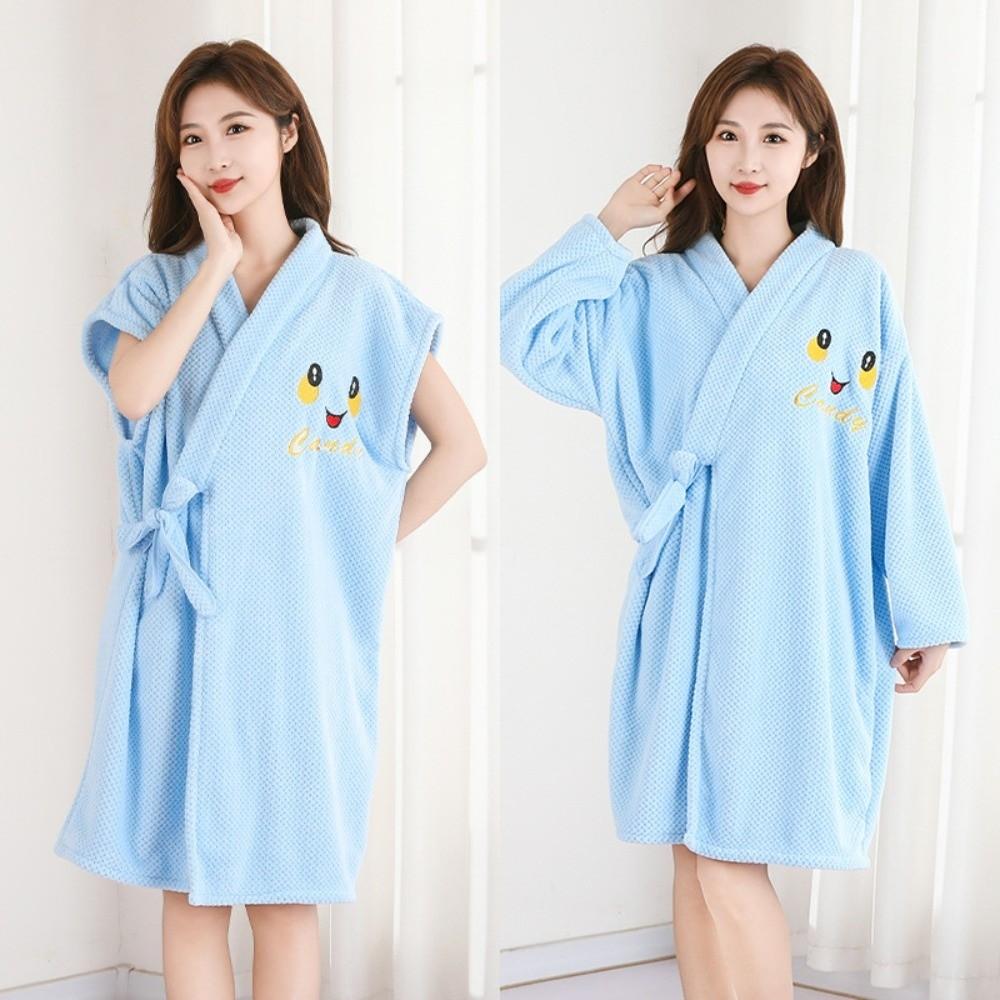 Thickened Bath Towel Coral Velvet Shower Robe New Kimono Robe