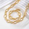 Collana Geometrica Minimalista a Catena in Acciaio Inossidabile per Donna, Placcata Oro PVD 18k, Gioielli Impermeabili all'Ingrosso
