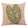 Tropical Plants Pillowcase Big Leaf Pattern Linen Pillowcase Car Living Room Sofa Cushion Cover 45*45Cm