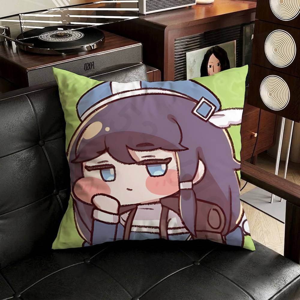 Cute Game TTrickcal Anime Pillow Case Antidustmite Pillowcase Invisible zipper silky short plush Sofa cushion cover