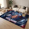 Personalisierter Kristall-Samt-Teppich Atletico Madrid FC Muster Rutschfester Bodenläufer