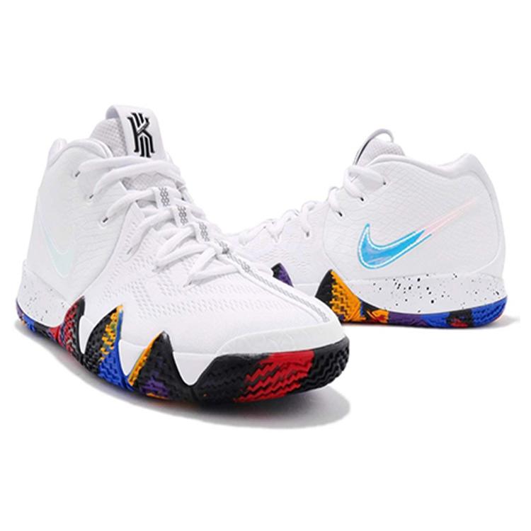 Nike Kyrie 4 'NCAA Tournament' (Unisex) White / Multi-Color Basketball Shoes 943806 104