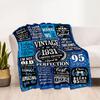 95th Birthday Celebration Blanket Soft Warm Cozy Perfect for Office Chair Picnics for All Occasions Playful Design