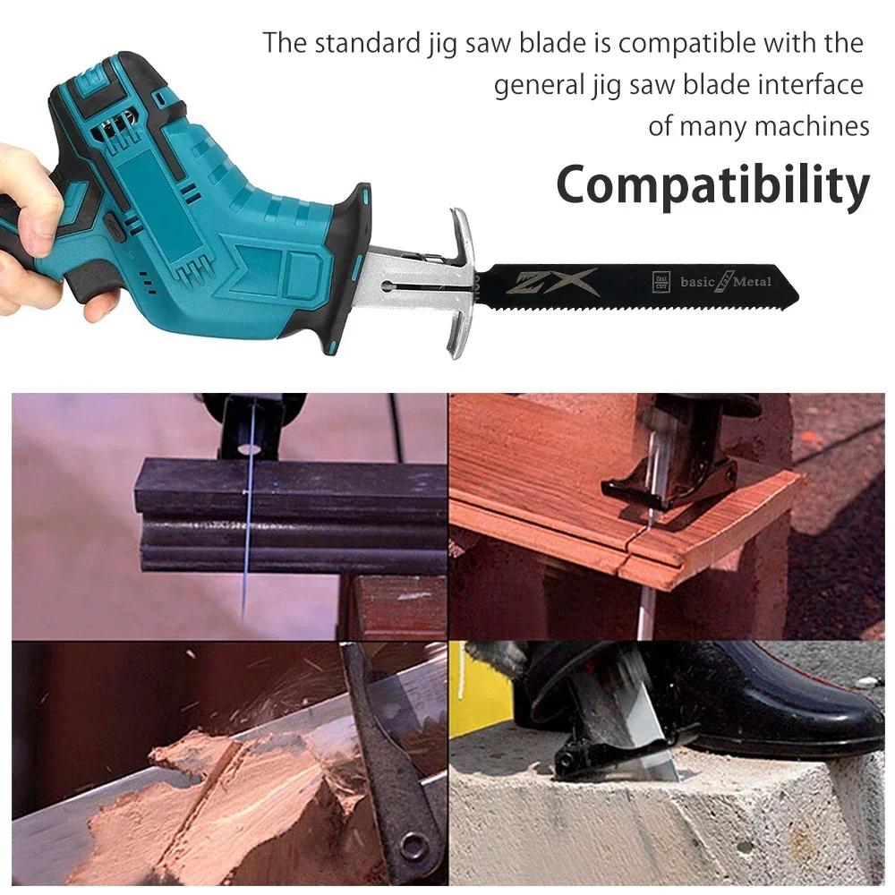 20 Pcs/set HCS Assorted JigSaw Blades for Wood Plastic and Aluminum Fine and Medium Tooth Saw Blades Jigsaw Blades T-Shaft