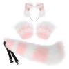 Bentiță cu Urechi de Vulpe și Set Coadă Cosplay Anime Accesoriu Costum Convenție Halloween - Negru Alb Gri Roz Albastru