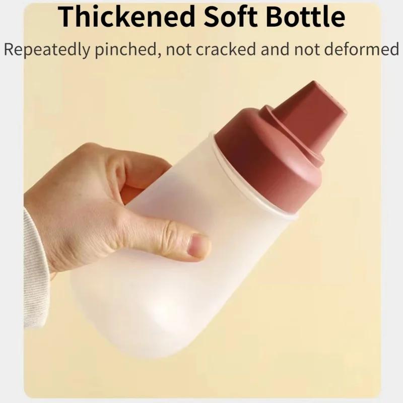 1pcs Squeeze Sauce Bottle Leak Proof Refillable Condiment Container For Salad Ketchup Honey Jam Squeeze Sauce Bottle Kitchen
