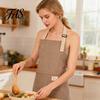 Chef Striped Apron Cotton Linen Kitchen with Pocket Breathable Waterproof Oil-proof Adjustable Men Women Cooking Baking Sleeveless Bib Tool Storage