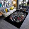 """Gitarren des Heavy Metal Teppich mit Totenkopf-Design und Dunklem Thema""" Geeignet für die Verwendung als Anti-Rutsch-Matte für Wohnzimmer, Schlafzimmer, Sofas"""