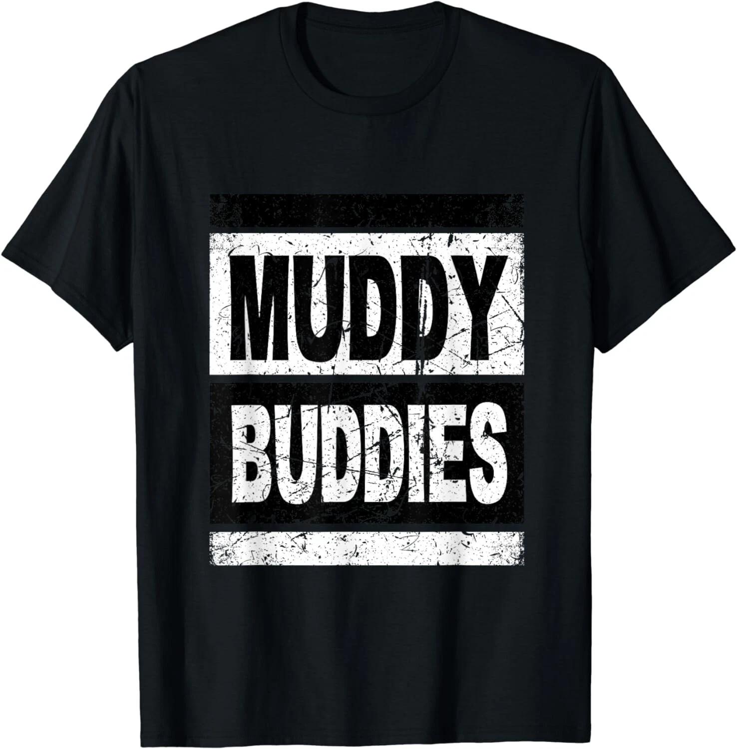 

Ретро Футболка Muddy Buddies Смешной Подарок на Грязевой Забег Унисекс M