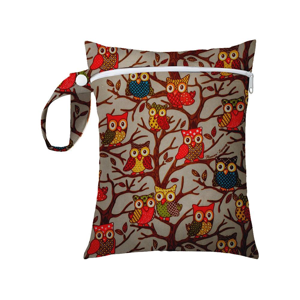 20x25CM Cartoon Print Waterproof Storage Bag - Single Pocket, Wet/Dry, for Baby Stroller